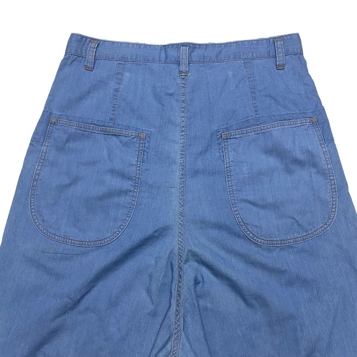 Frapbois Japanese Brand FRAPBOIS Denim Baggy Wide Cropped Pants Size US 34 / EU 50 - 6 Thumbnail