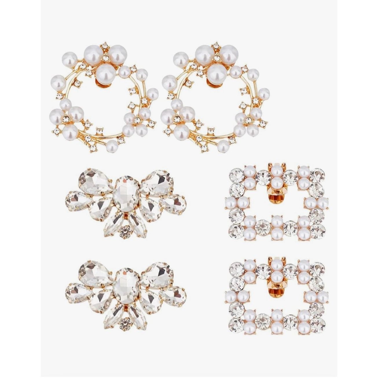 Other Rhinestone Wedding Prom Formal Crystal Shoe Buckles Metal Cl Size ONE SIZE - 1 Thumbnail