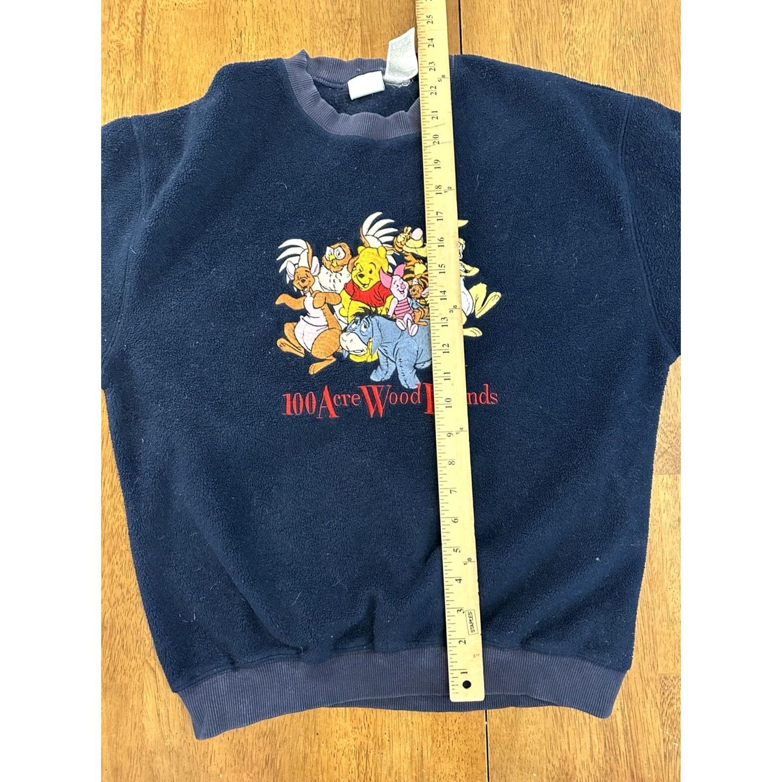 Disney VINTAGE Disney Store Sweatshirt Small 90s Blue Fleece Friends 100 Acre Wood Pooh Unisex Adults Size US S / EU 44-46 / 1 - 6 Thumbnail