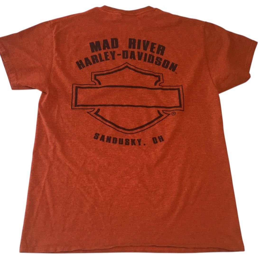 Harley Davidson Harley Davidson T-Shirt Orange Mad River Sandusky OH Medium Size US M / EU 48-50 / 2 - 3 Thumbnail