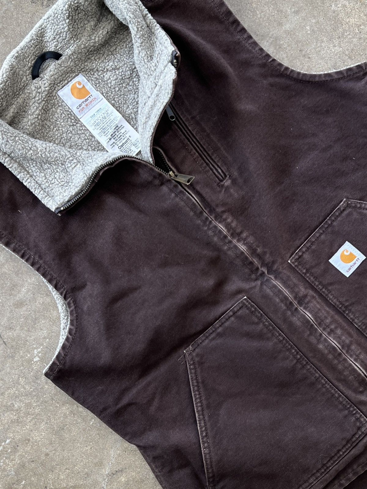 Carhartt 90s Carhartt Sherpa Vest W Large Size L / US 10 / IT 46 - 1 Thumbnail