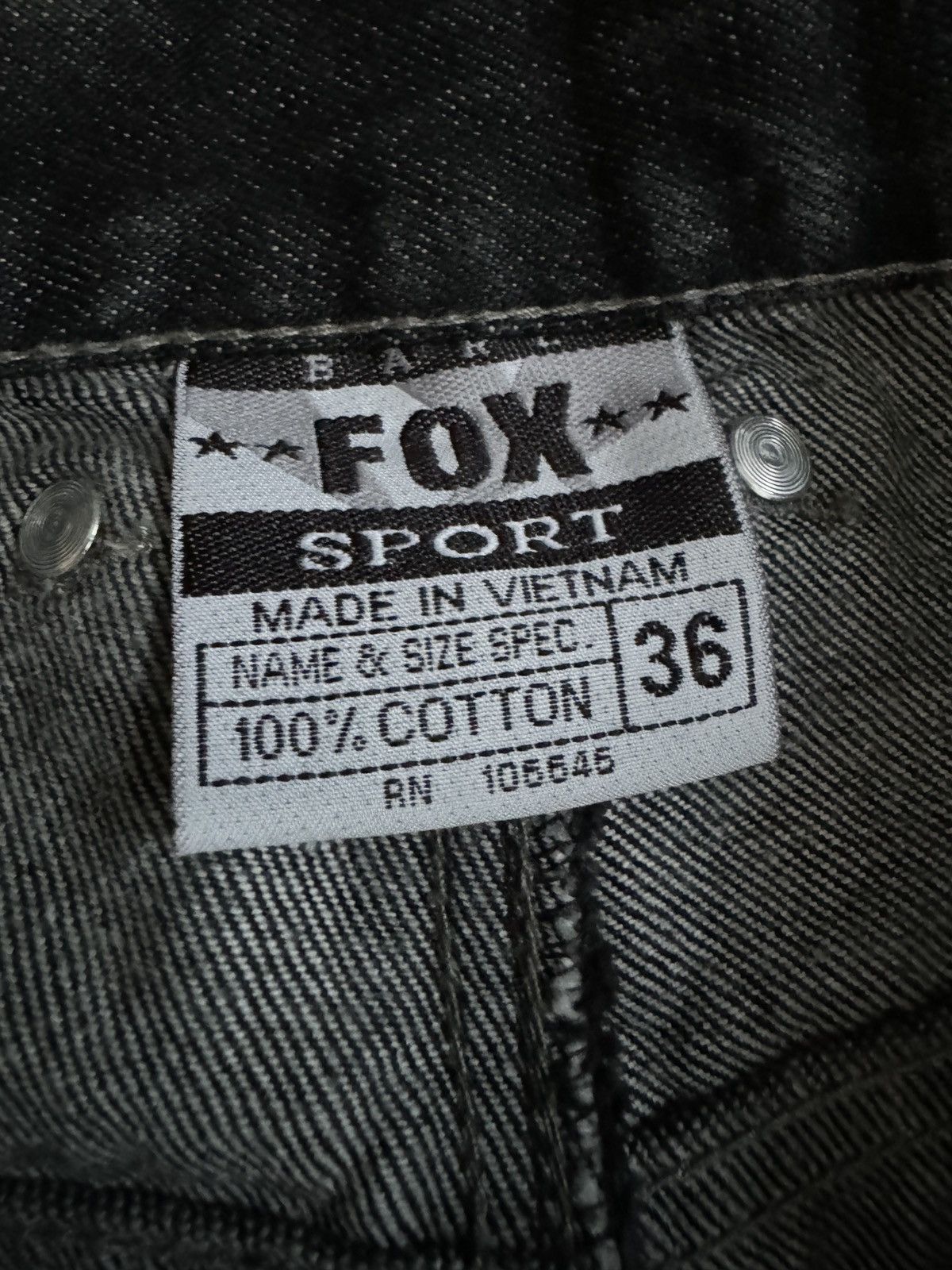 Fox Racing × Vintage Bare Fox Sport Black Jeans Size US 36 / EU 52 - 5 Thumbnail