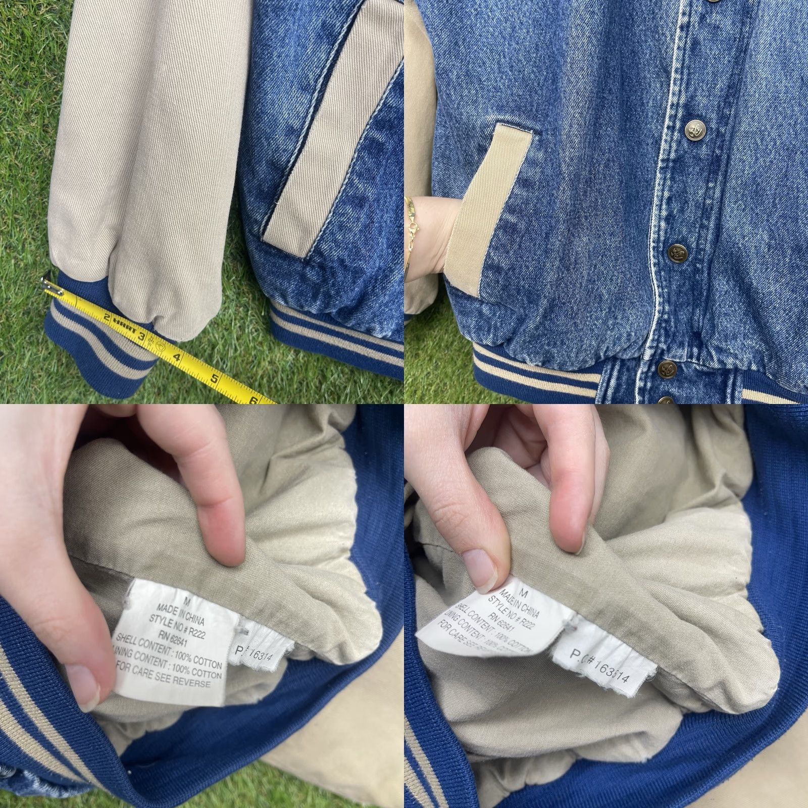 Chase Authentics VINTAGE Chase Authentics Denim Varsity Jacket Mens Large 90s Racing Button Up Size US L / EU 52-54 / 3 - 8 Thumbnail