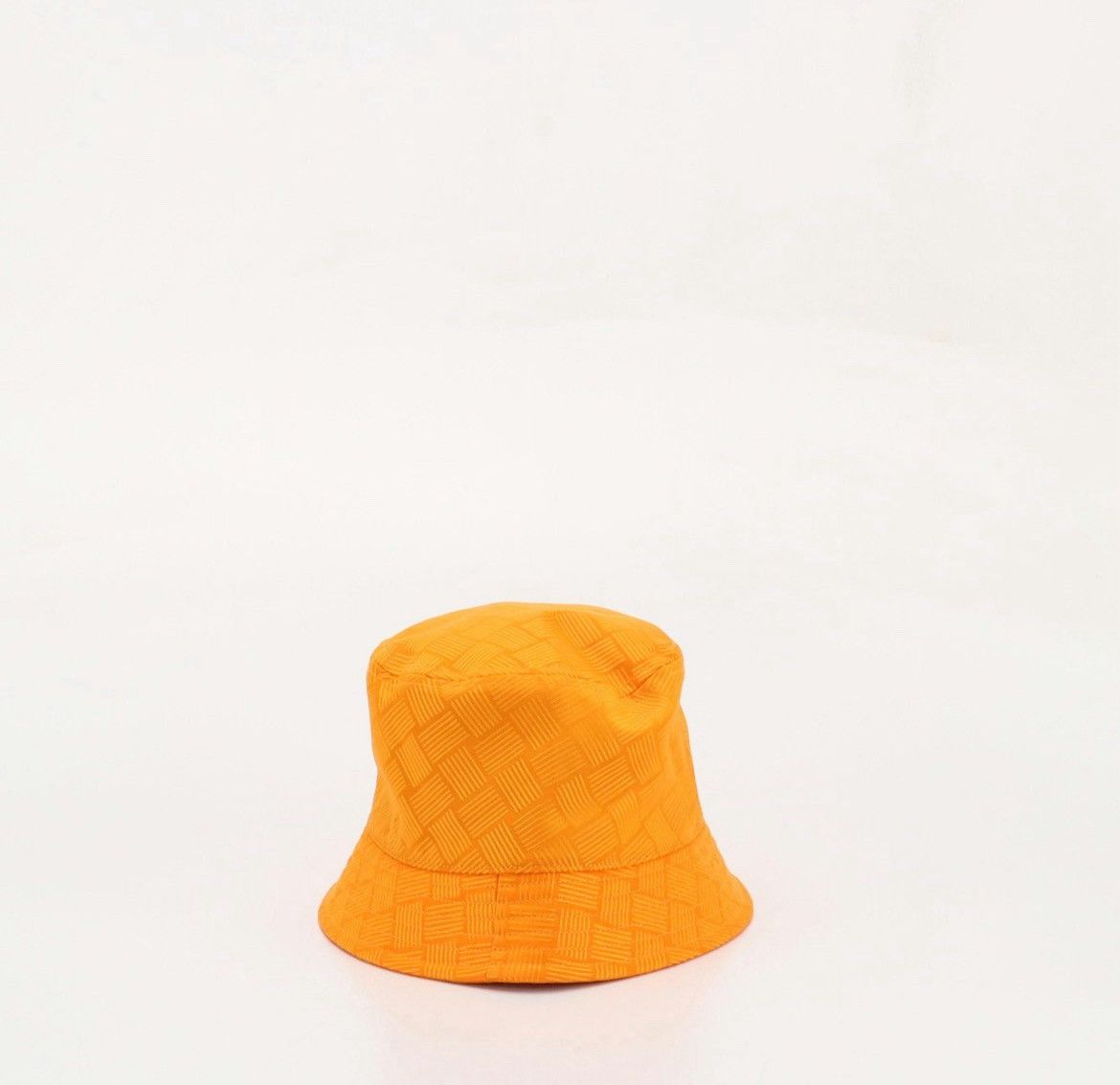 Bottega Veneta BOTTEGA VENETA Orange Intreccio Jacquard Bucket Hat Size ONE SIZE - 3 Thumbnail