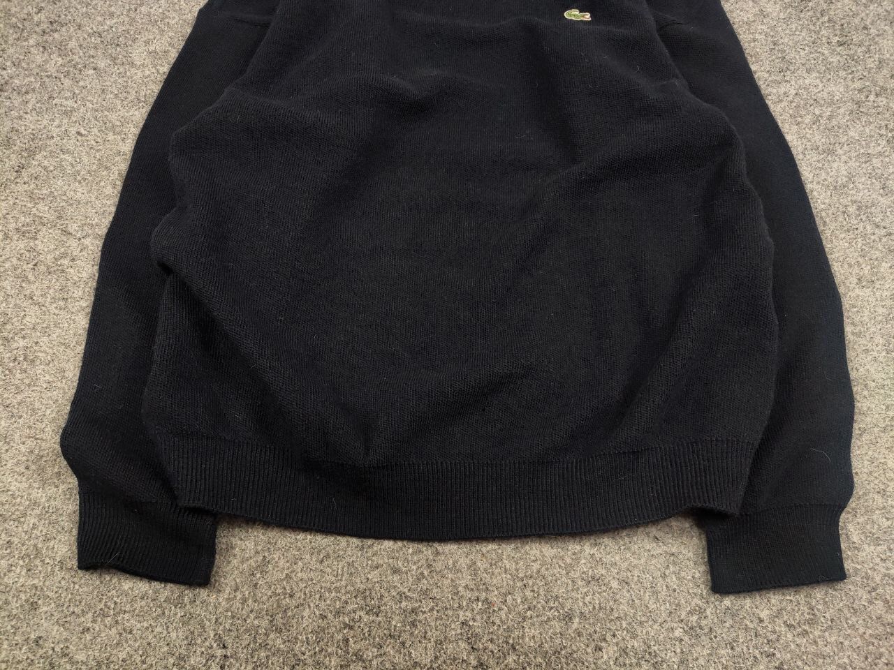 Lacoste Vintage 90's Lacoste Navy Blue Wool Crew Chek Sweater Size US XL / EU 56 / 4 - 9 Thumbnail