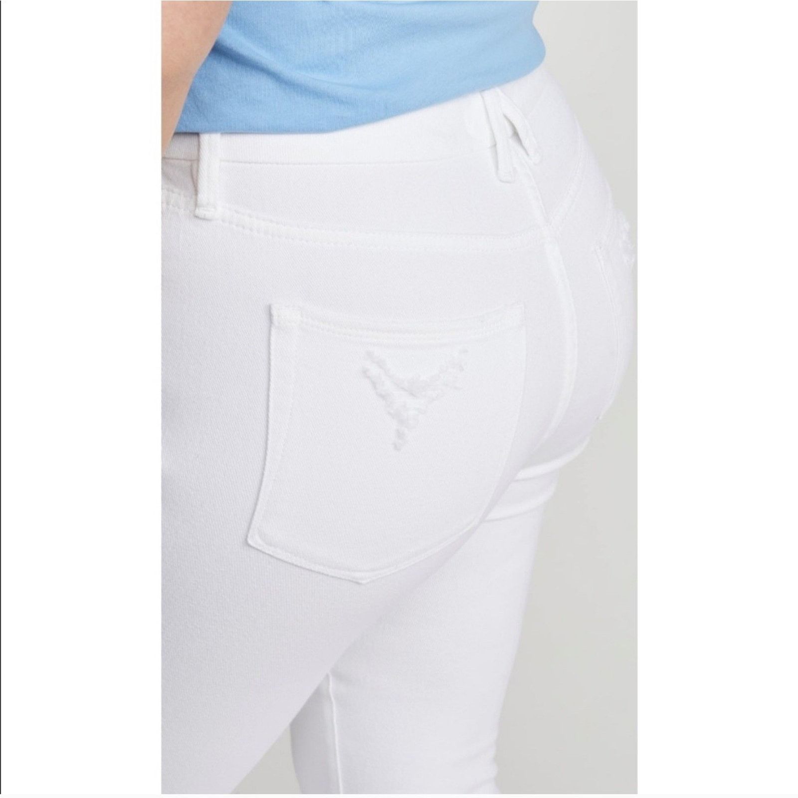 Good American Good American Good Curve Straight Jeans in White Wash 6/28 Size 28" / US 6 / IT 42 - 4 Thumbnail