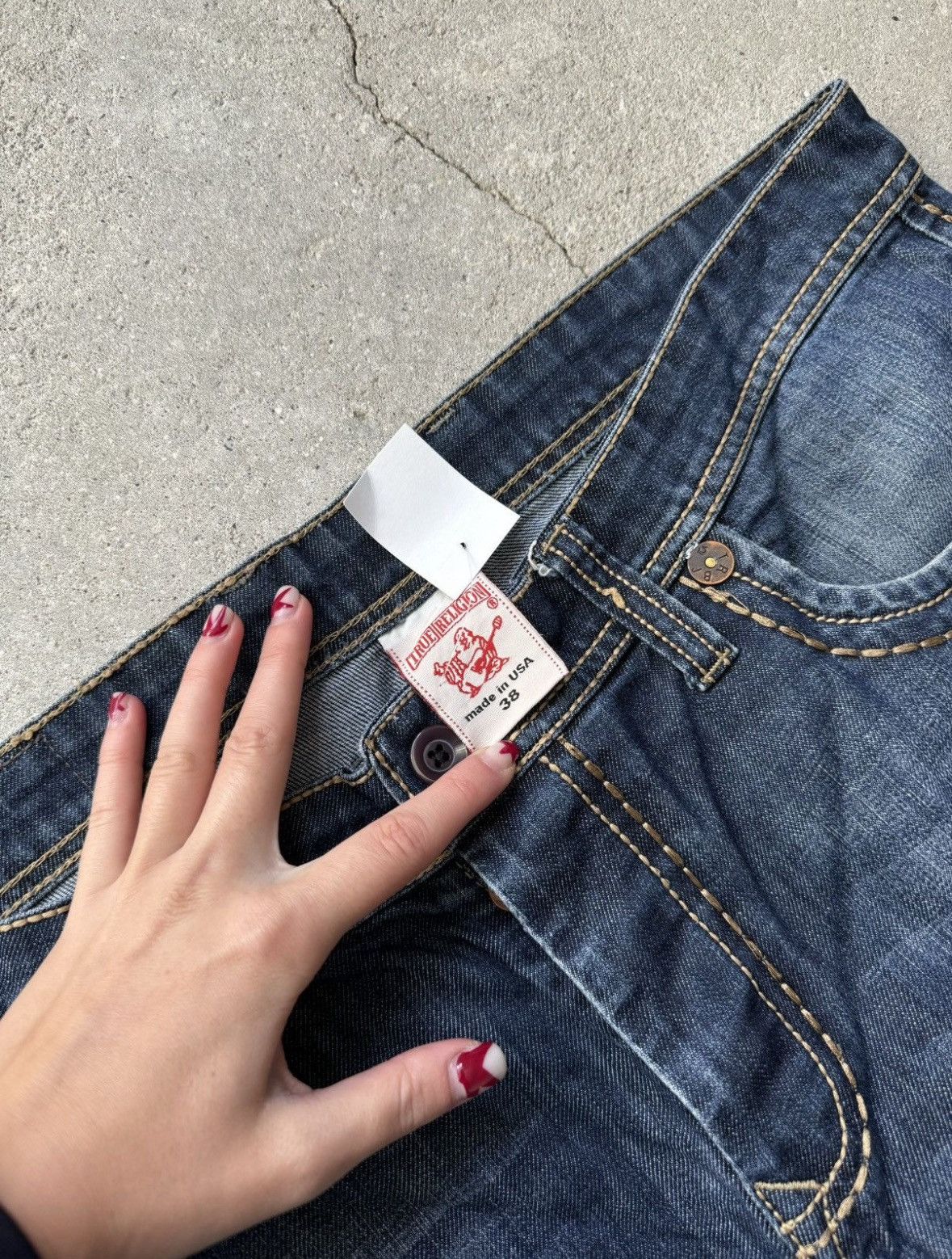 True Religion Vintage True Religion Denim Jeans Size US 36 / EU 52 - 6 Thumbnail