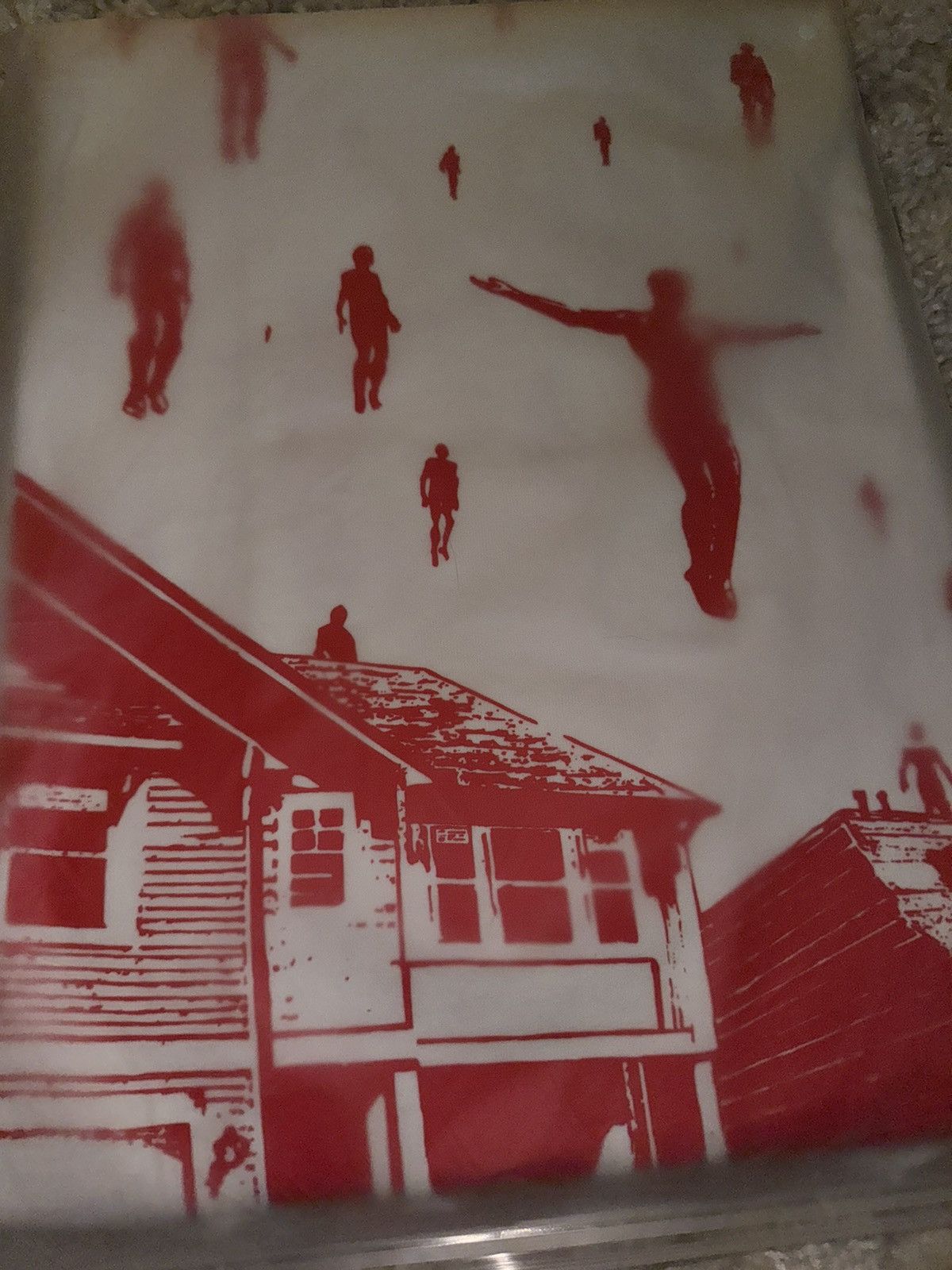 Copes copes x Slug Christ Upheaval red on vintage wash White Tee Size US L / EU 52-54 / 3 - 4 Thumbnail