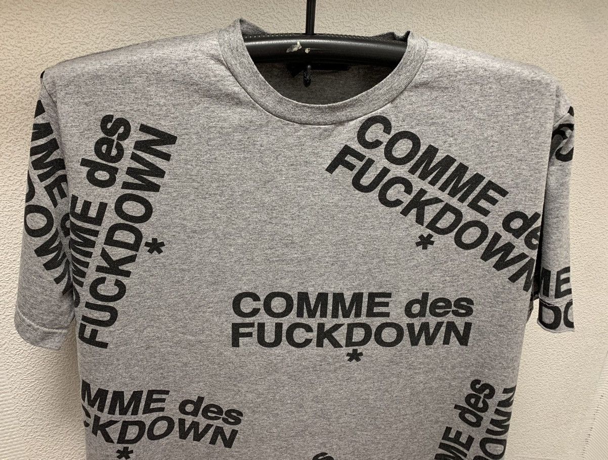Comme Des Fuck Down Comme des FUCKDOWN monogram grey t-shirt M-L s Size US M / EU 48-50 / 2 - 5 Thumbnail
