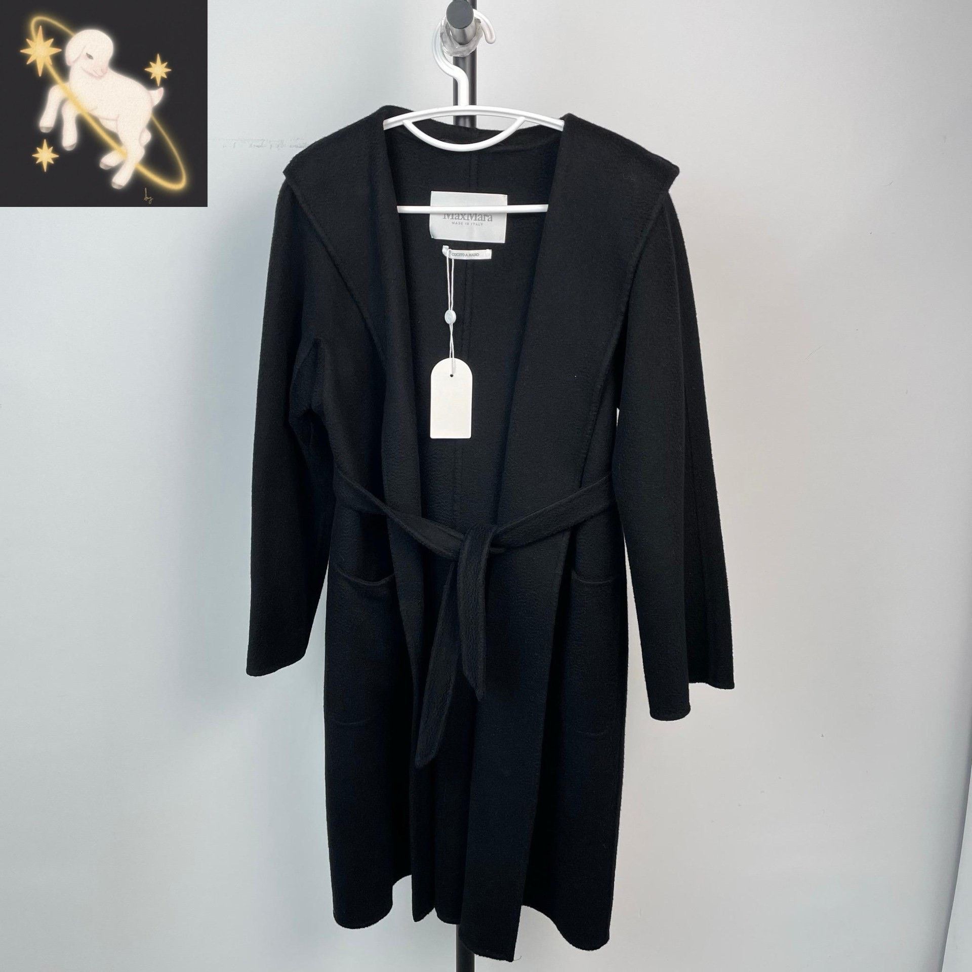 Max Mara Max Mara Black Coat 34 Women Size XS / US 0-2 / IT 36-38 - 1 Thumbnail