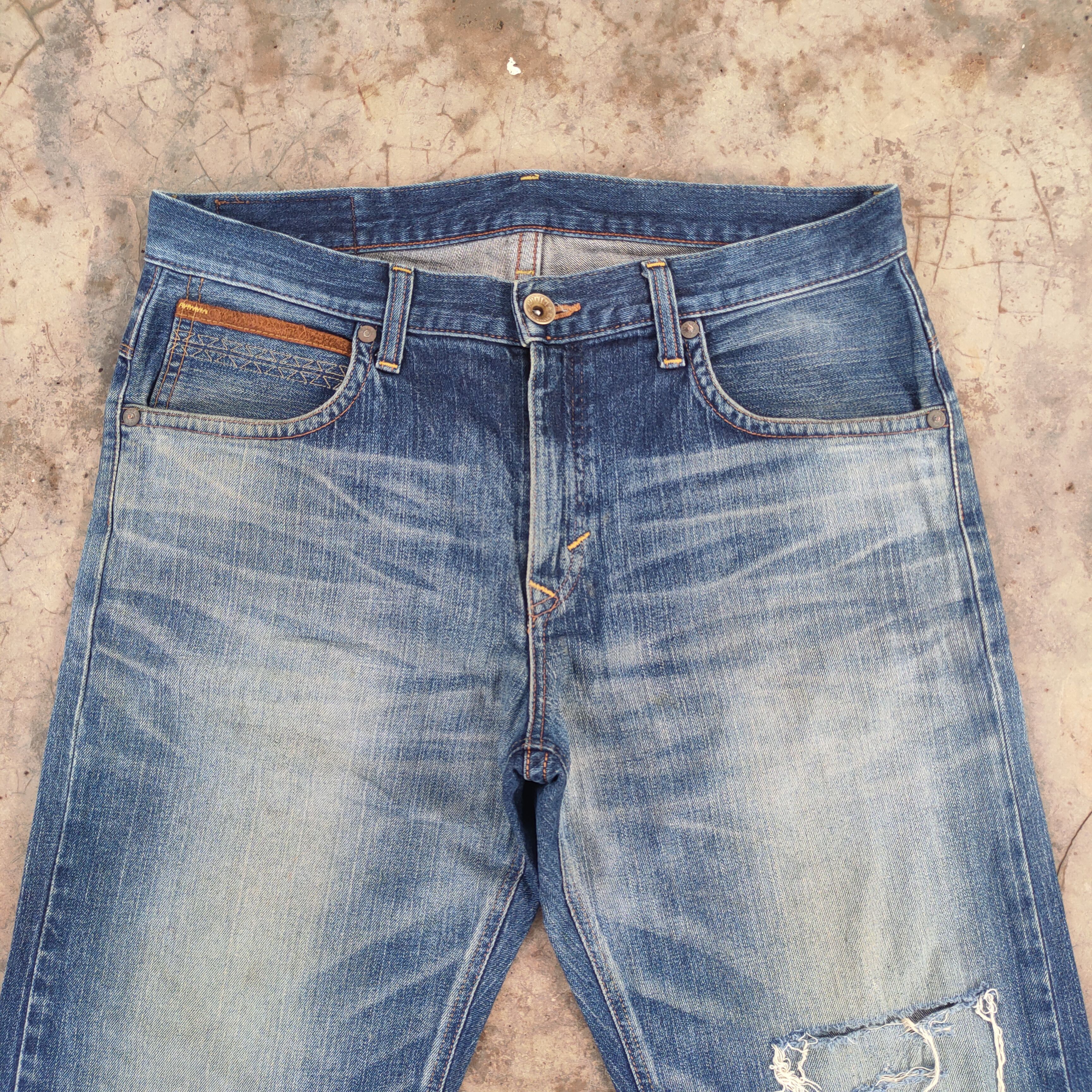 Edwin vintage Edwin faded distressed denim jeans pants Size US 38 / EU 54 - 4 Thumbnail
