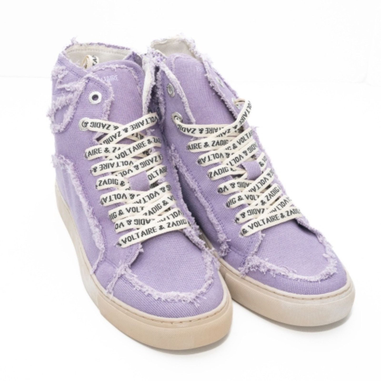 Zadig & Voltaire Zadig Voltaire. High Flash Canvas Shoes In Purple. Size US 9 / IT 39 - 9 Thumbnail