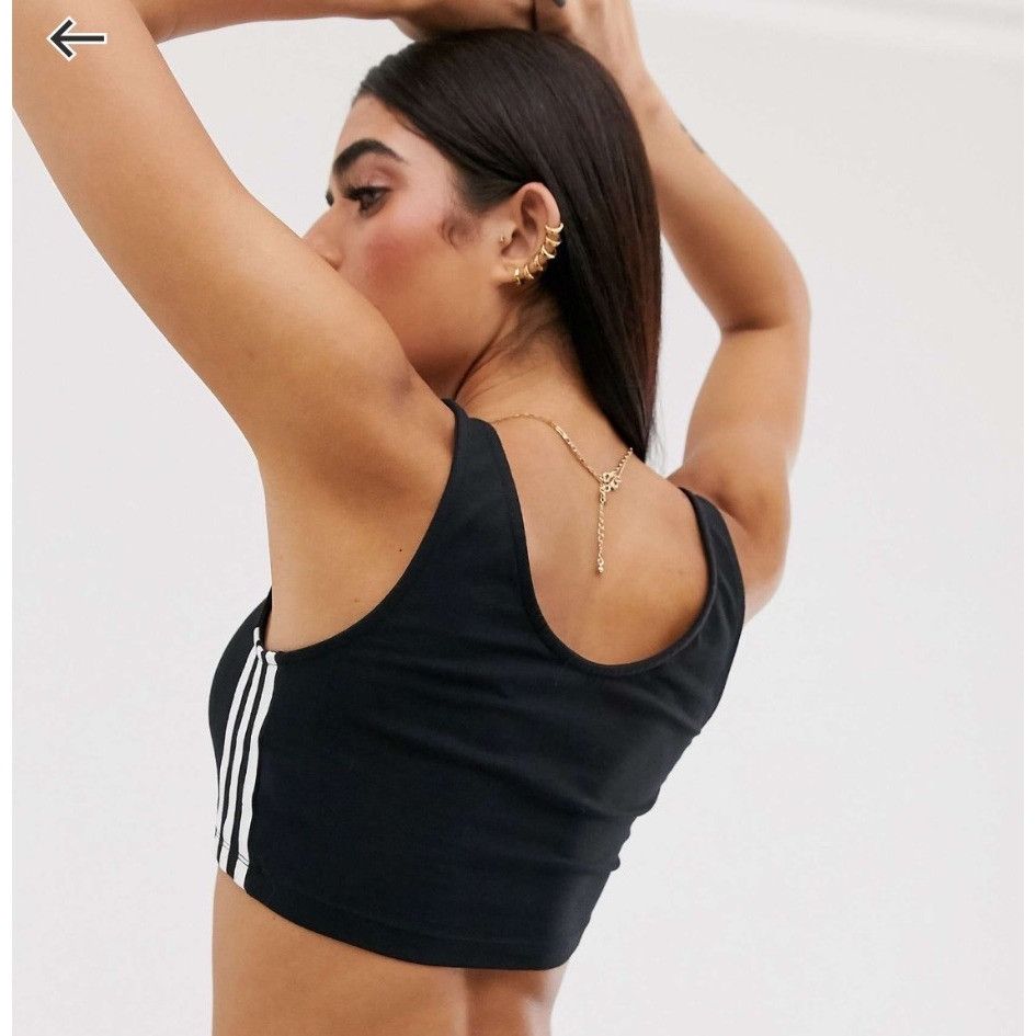 Adidas Adidas Womens Black Sports Bra With White Side Stripes Size Size S / US 4 / IT 40 - 3 Thumbnail