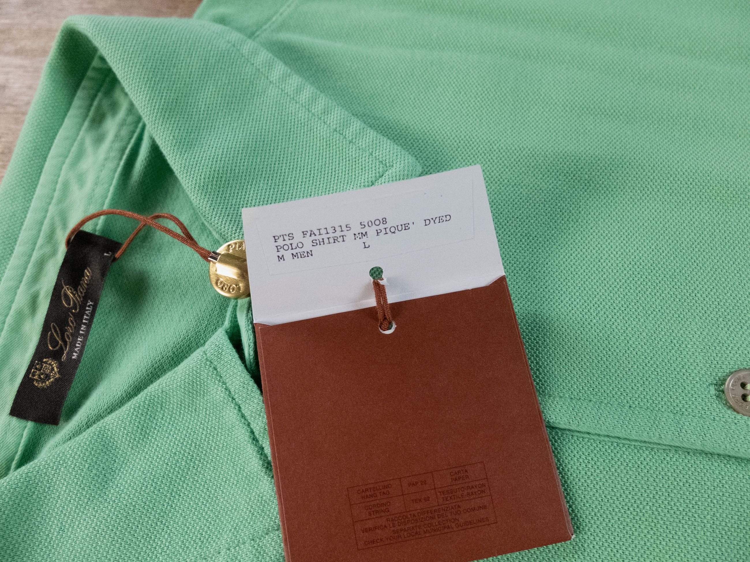 Loro Piana LORO PIANA solid green pique cotton polo shirt Large NWT Size US L / EU 52-54 / 3 - 4 Thumbnail