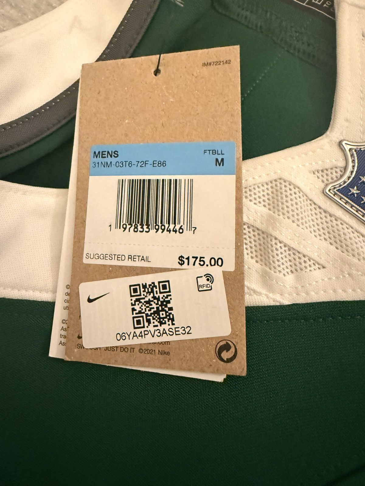 Nike Aaron Rodgers Jets Jersey Size US M / EU 48-50 / 2 - 3 Thumbnail