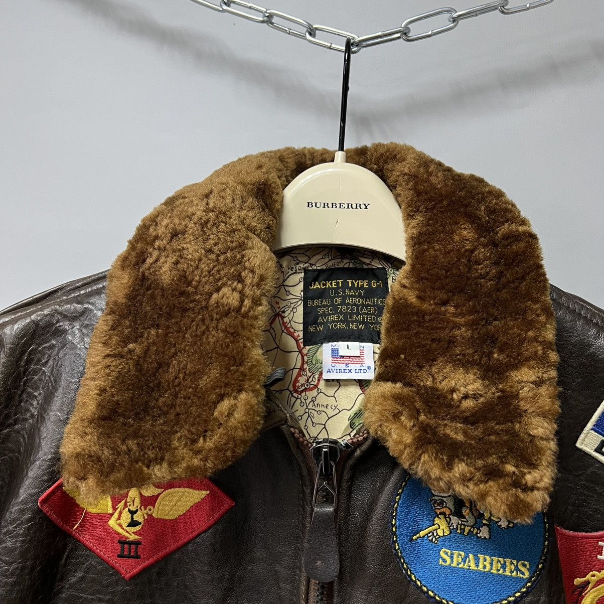 Avirex AVIREX Top Gun G-1 Bomber Flight Leather Jacket Vintage Size US L / EU 52-54 / 3 - 11 Thumbnail
