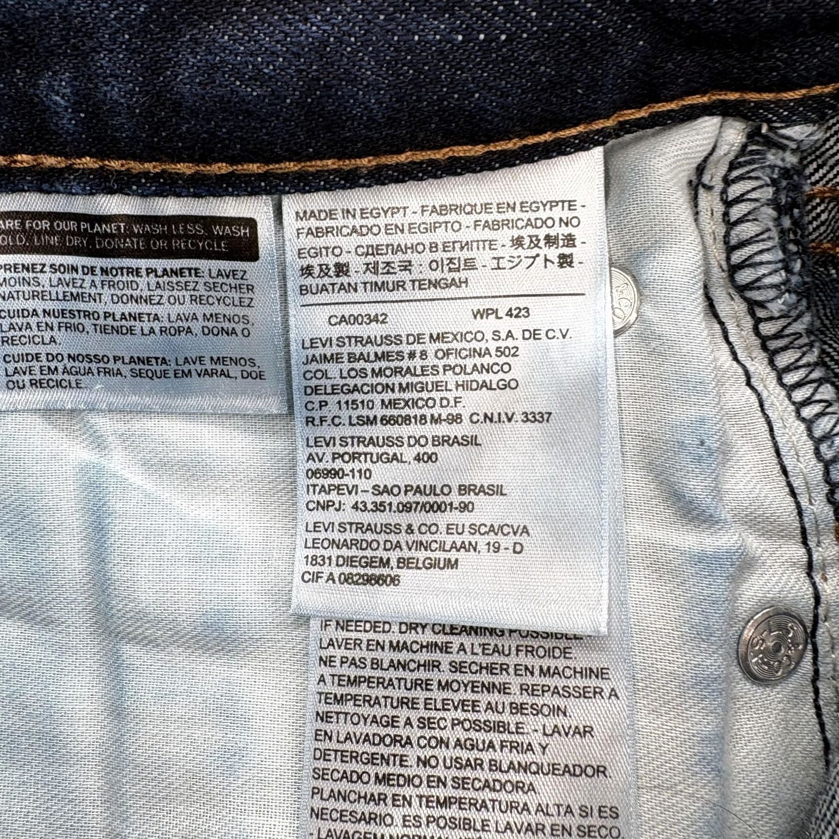 Levi's Levis 505 Jeans Mens 30x32 Blue Dark Wash Regular Straight Cotton Denim Pants Size US 30 / EU 46 - 3 Thumbnail