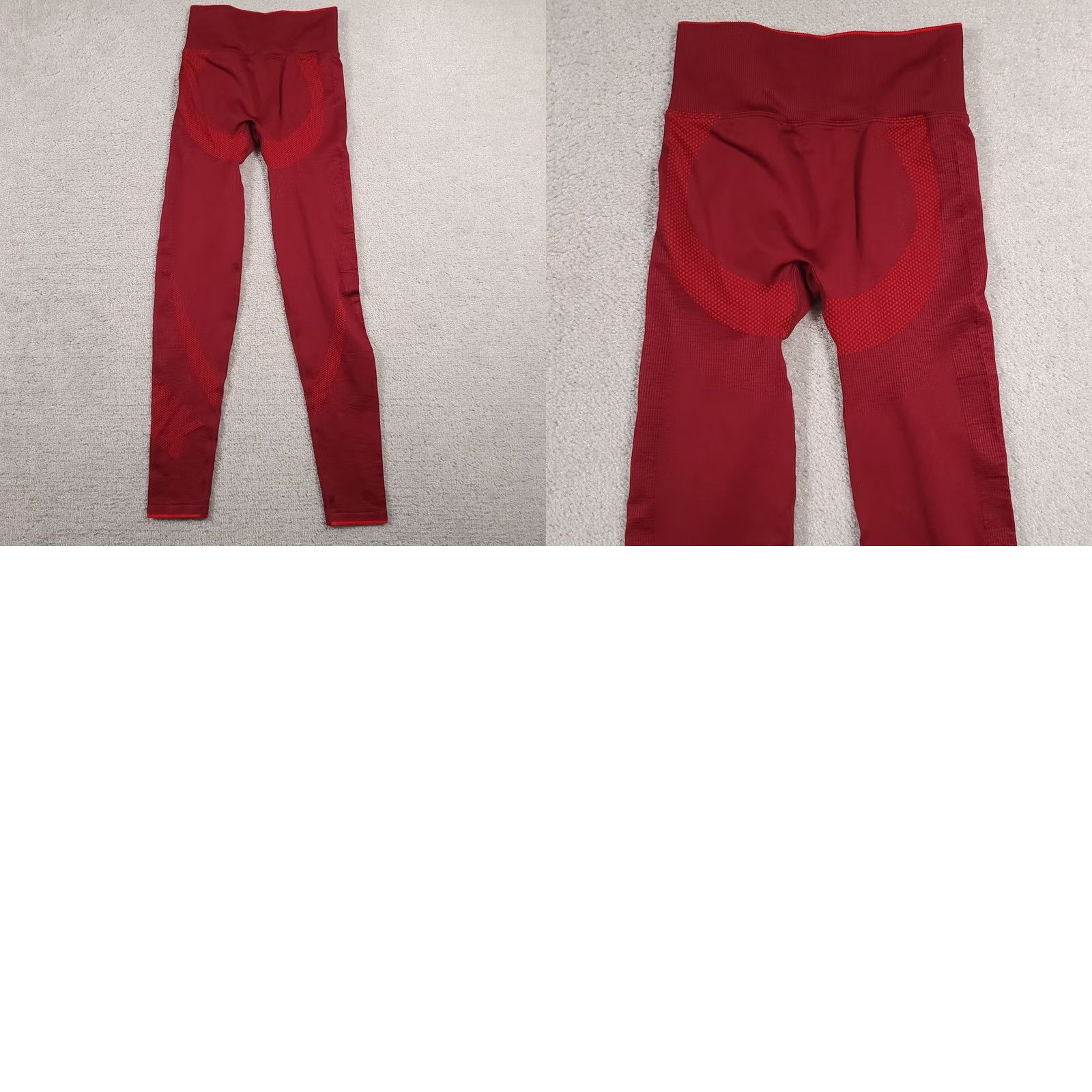 Pinko PINK Active Leggings Womens XS Red High Rise Seamless Yoga Gym Pants Size 26" / US 2 / IT 38 - 9 Thumbnail