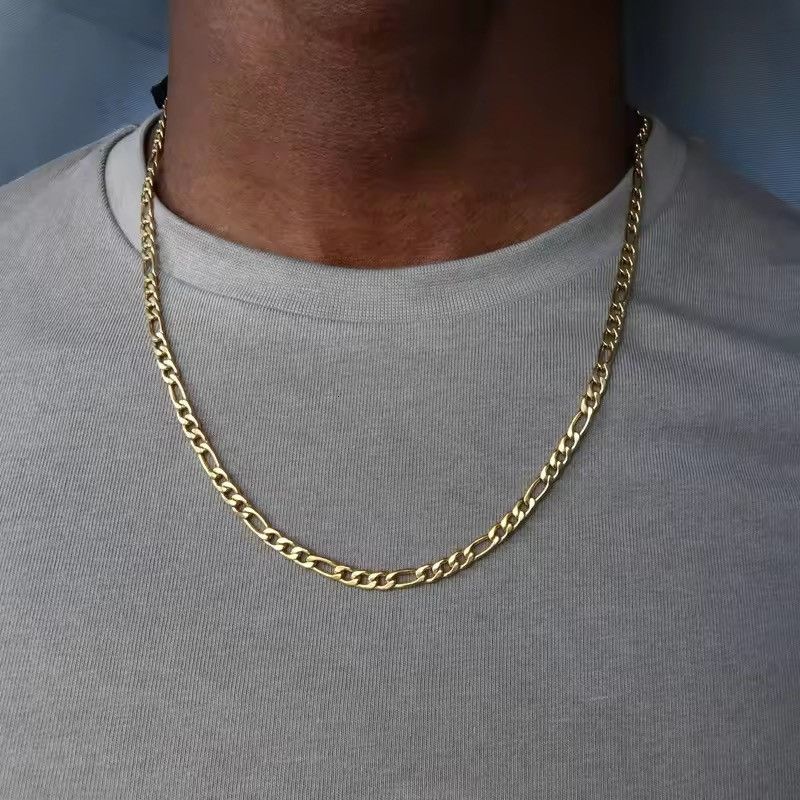 Jewelry 55 cm Chain Figaro Necklace Size ONE SIZE - 2 Thumbnail