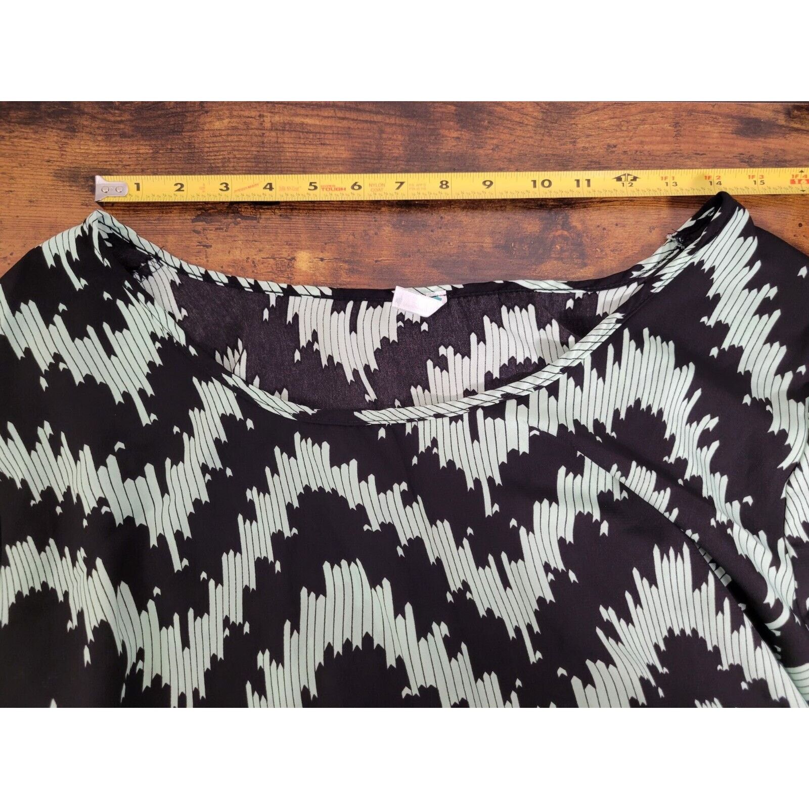 Other Auditions 3XL Top Polyester Black and Teal Chevron Size 3XL / US 20-22 - 11 Thumbnail