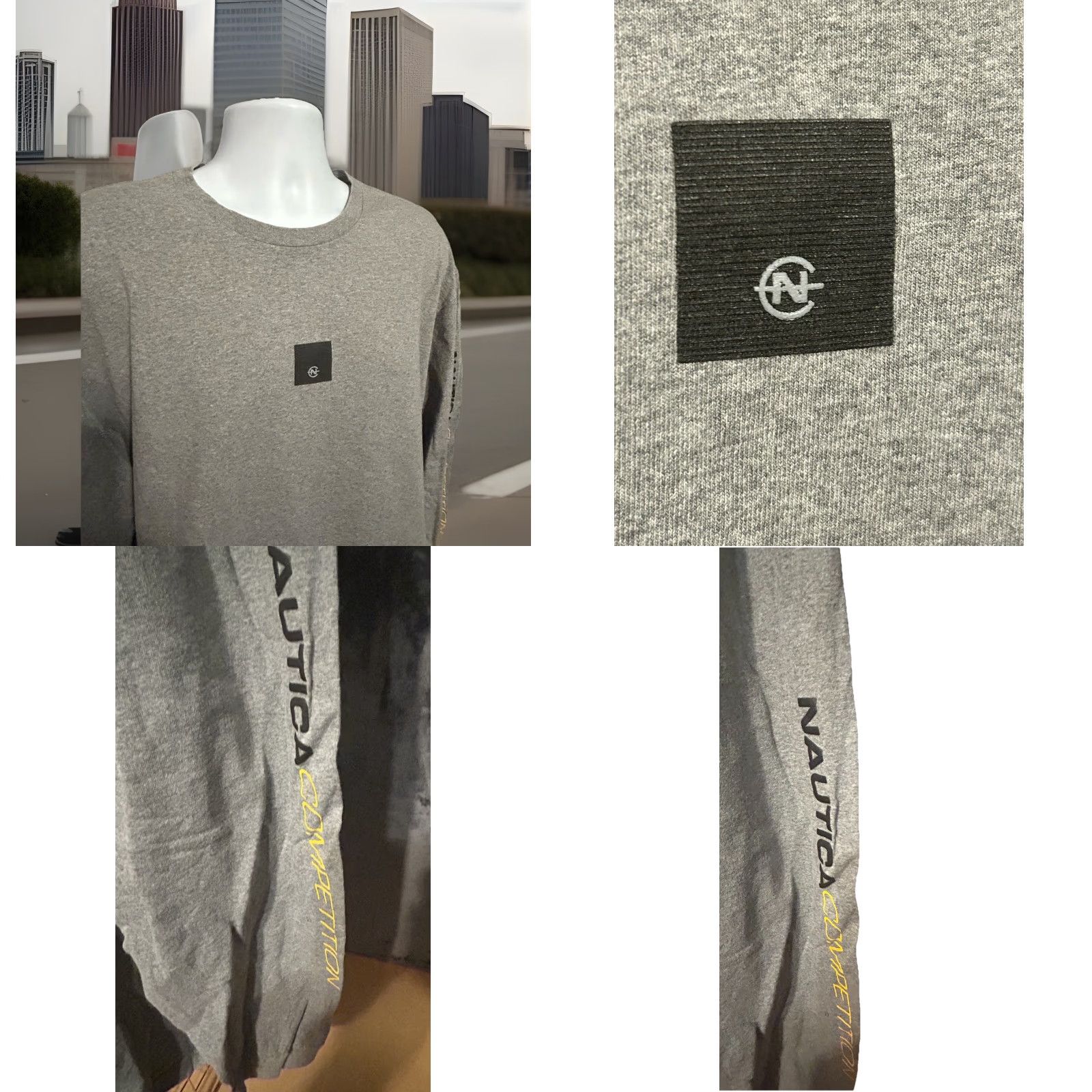 Nautica VINTAGE Nautica Competition Long Sleeve Shirt Men 2XL Gray Chest Logo USA 90s Shirt Mens Size US XXL / EU 58 / 5 - 8 Thumbnail