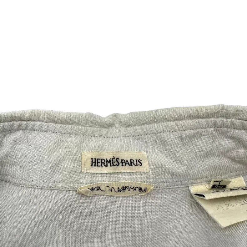 Hermes Hermes Long Sleeve Linen Shirt Size XS / US 0-2 / IT 36-38 - 7 Thumbnail