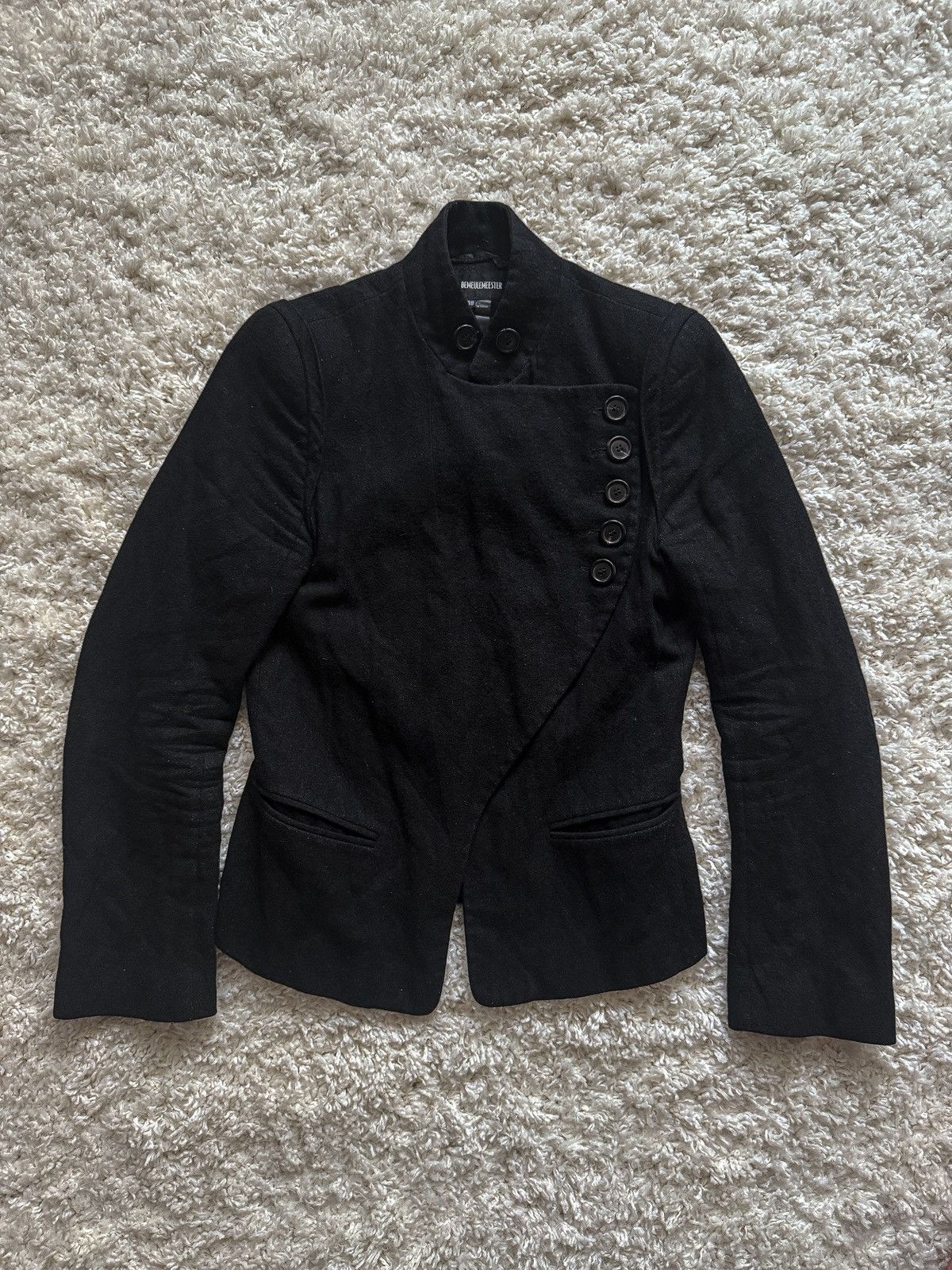 Ann Demeulemeester Ann Demeulemeester Wool Fencing Jacket Size US S / EU 44-46 / 1 - 1 Thumbnail