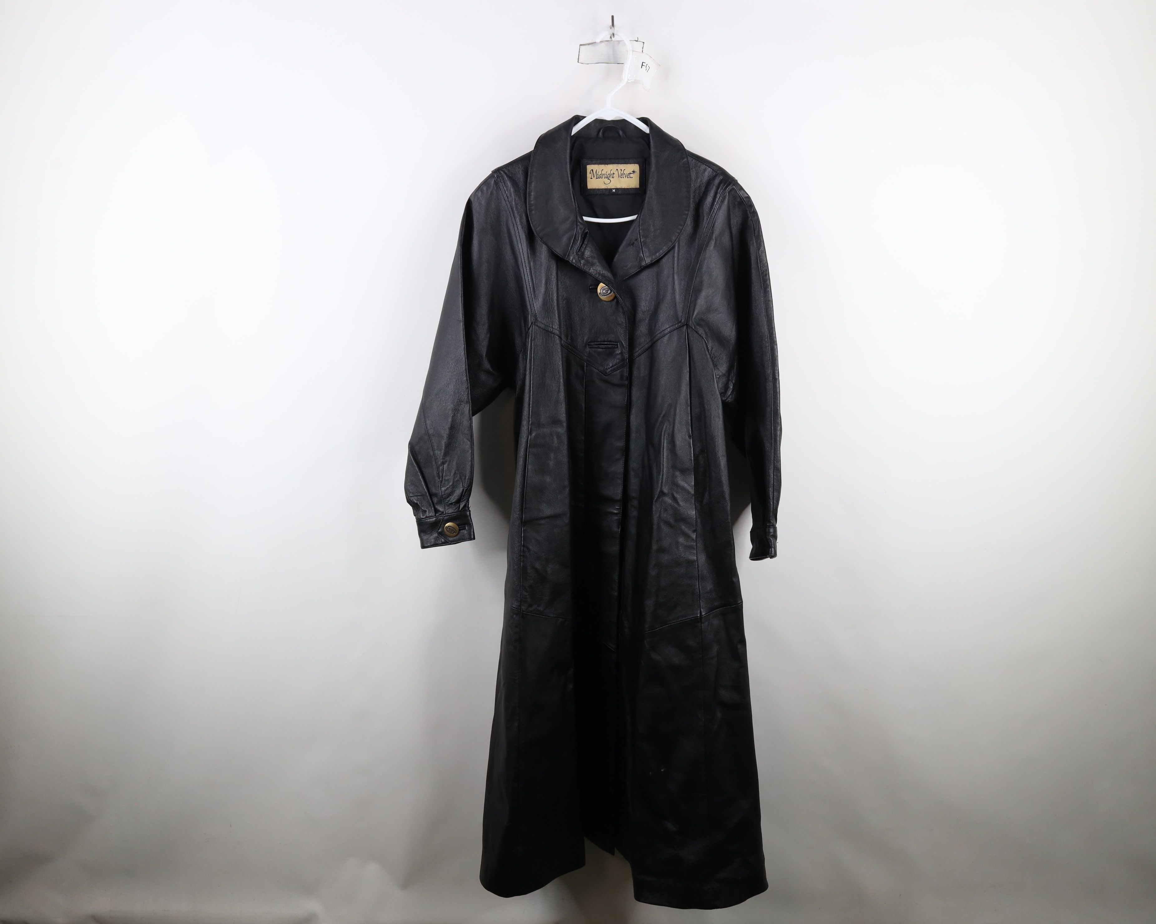Vintage Vintage 90s Streetwear Goth Leather Trench Coat Black Size M / US 6-8 / IT 42-44 - 1 Thumbnail