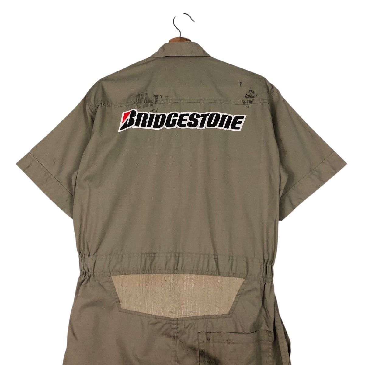 Japanese Brand 📌Vintage Worker Coverall Long Bridgestone Big Logo Size US 34 / EU 50 - 13 Thumbnail