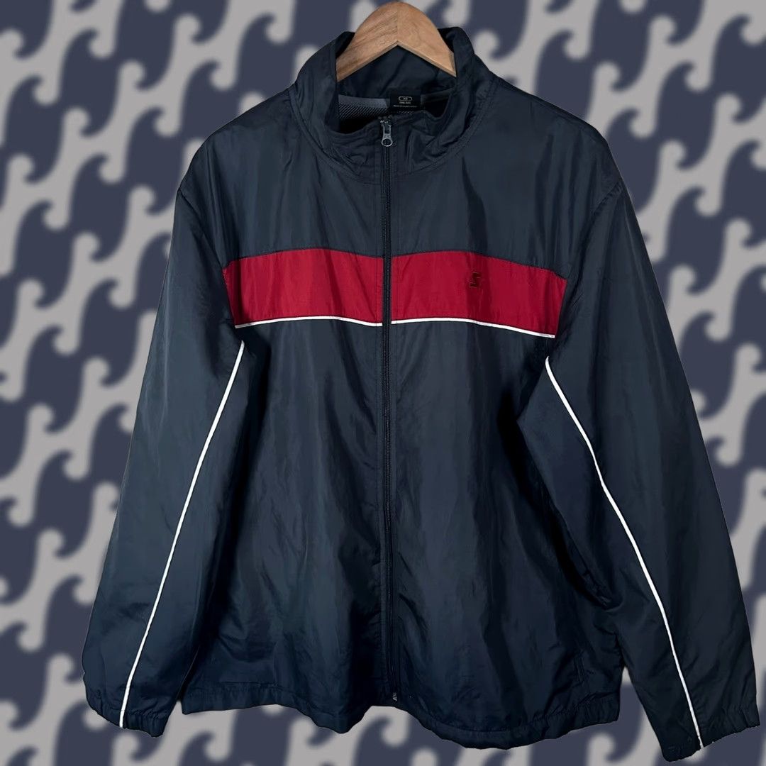 Starter Starter Y2K Men's Windbreaker Jacket XL Grey Red Full Zip Logo RM32Y036 Size US XL / EU 56 / 4 - 1 Thumbnail