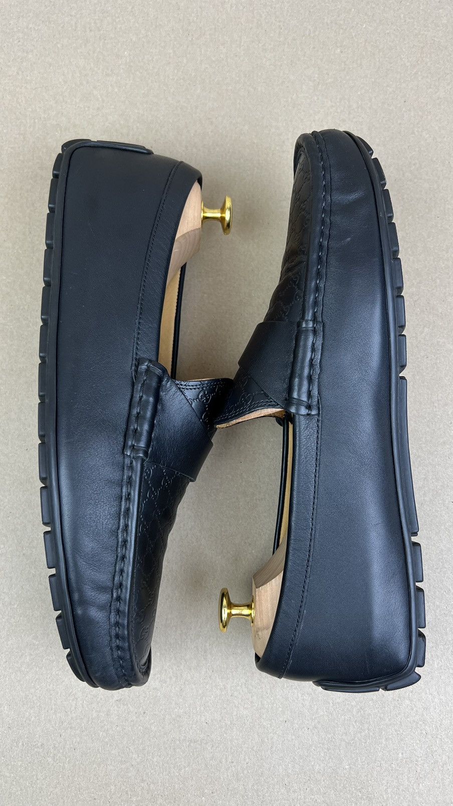 Gucci GUCCI Loafers Leather Moccasins Drivers Shoes GG Monogram Size US 10 / EU 43 - 9 Thumbnail