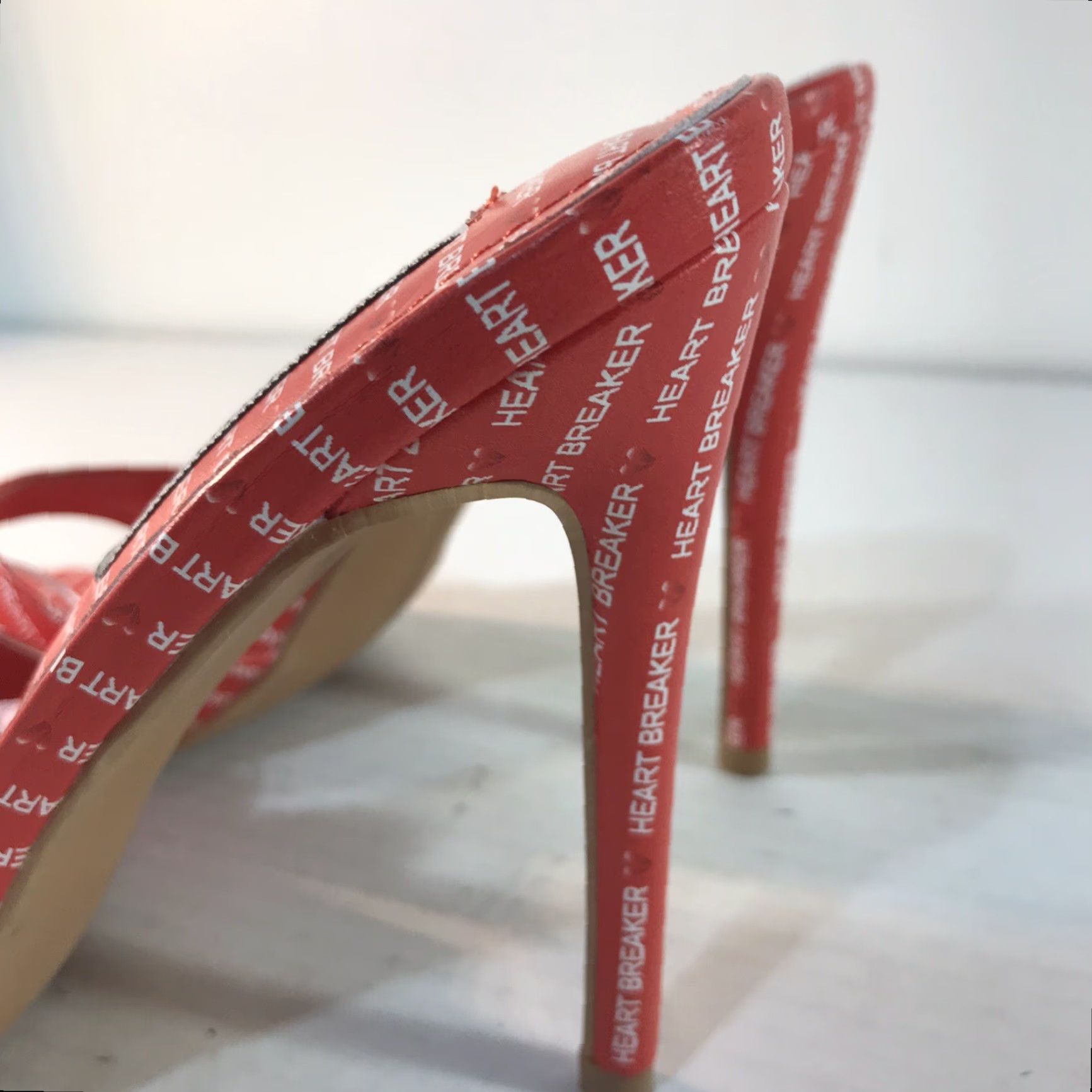 Vintage Cape Robin Women's 4.5in Open Toe Stiletto Heels Red/White Casual Party Shoes Size 9 Size US 9 / IT 39 - 5 Thumbnail