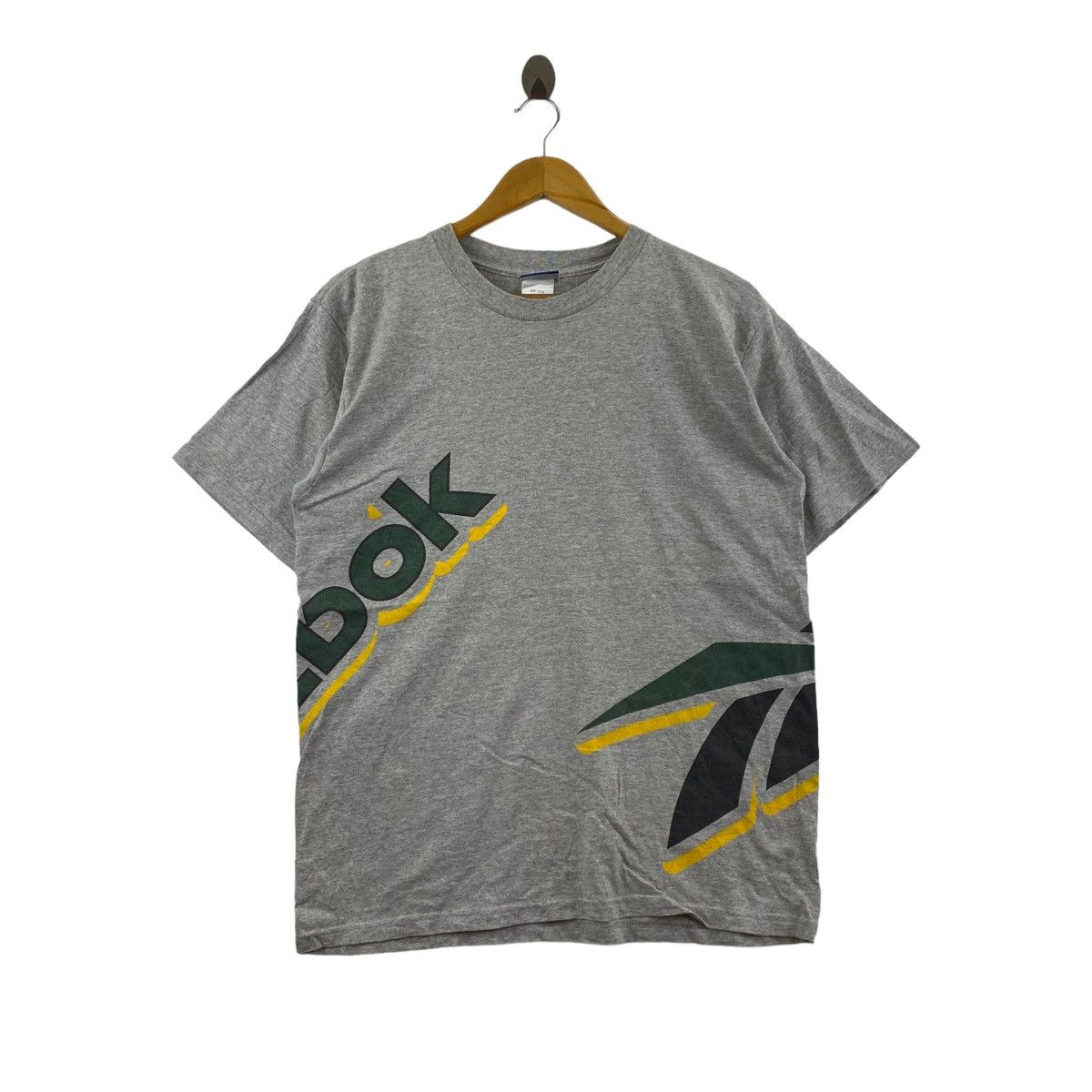 Reebok × Vintage Vintage 90s REEBOK SPORT Brand Print Grey Short Sleeve Shirt Size US M / EU 48-50 / 2 - 1 Thumbnail