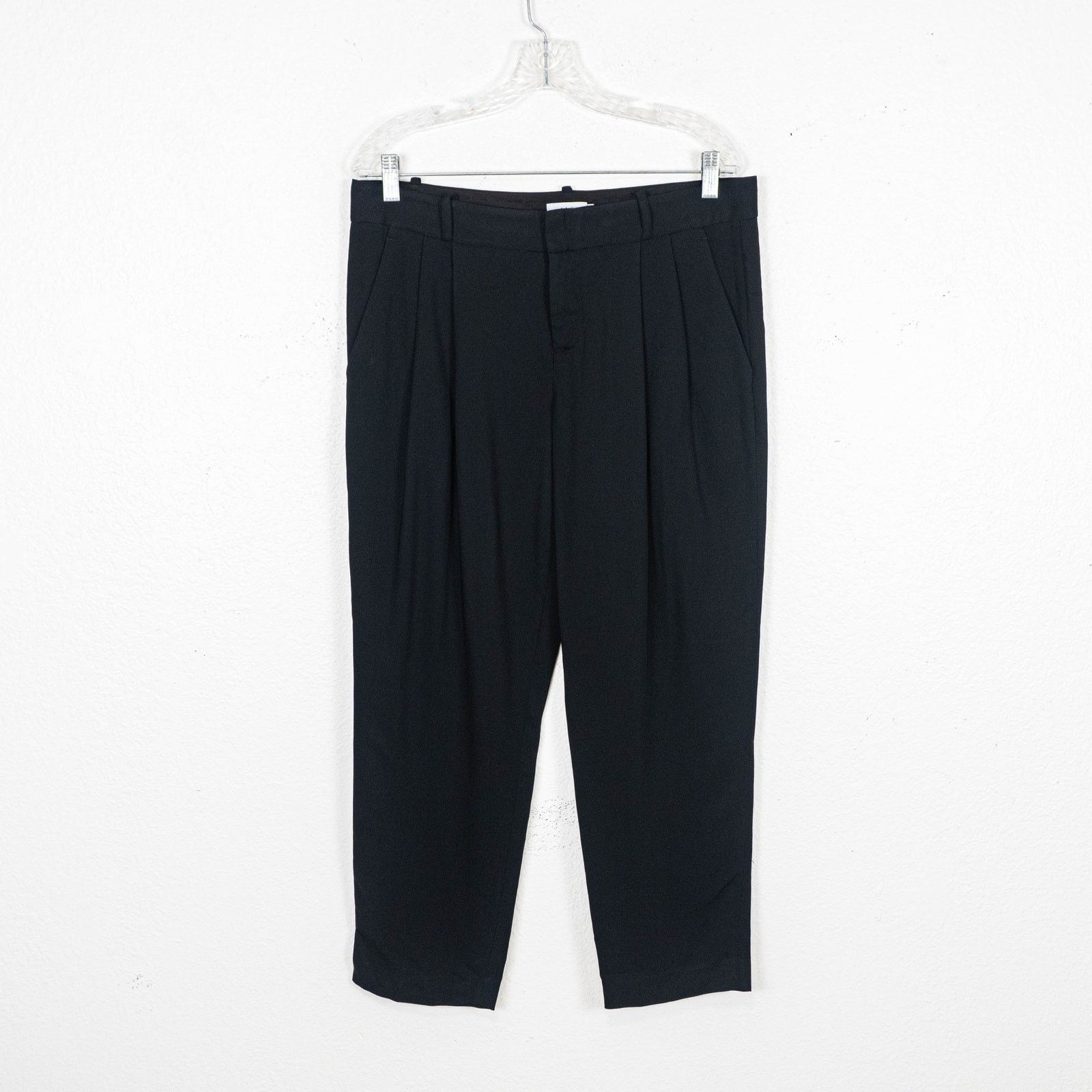 A.L.C. A.L.C. Black Pleated Trouser Pants ankle crop size 10 34w Size 32" / US 10 / IT 46 - 2 Thumbnail