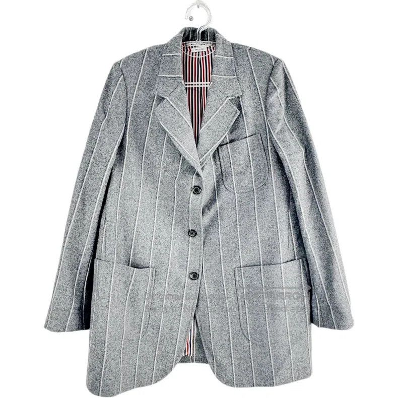 Thom Browne Thom Browne Grey Overcoat Jacket Size XS / US 0-2 / IT 36-38 - 1 Thumbnail