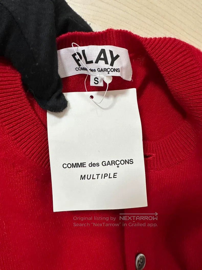 Comme des Garcons Comme Des Garcons Classic red heart wool cardigan Size S / US 4 / IT 40 - 3 Thumbnail