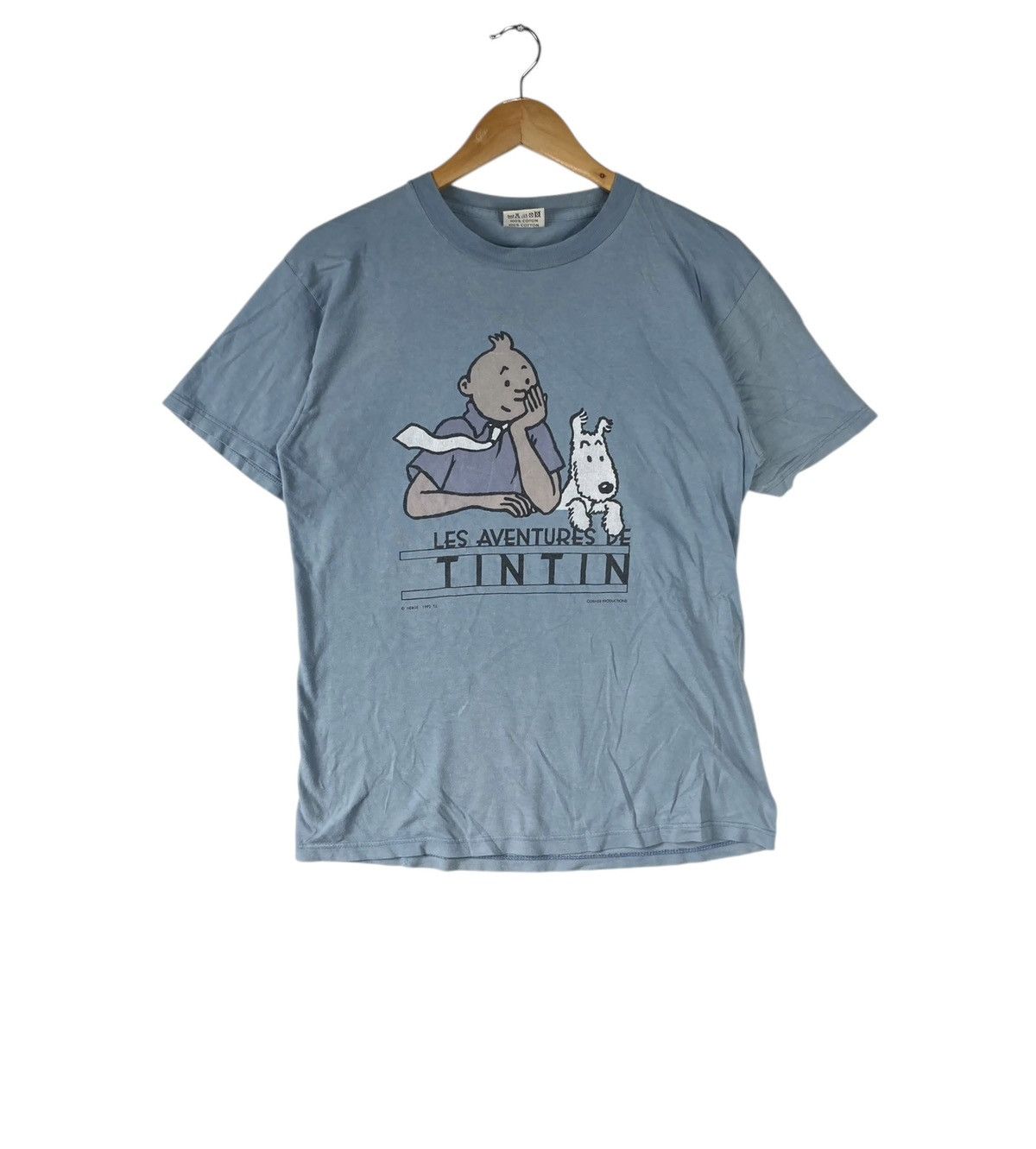 Vintage 1992 The Adventures Of Tintin Made in France T-Shirt