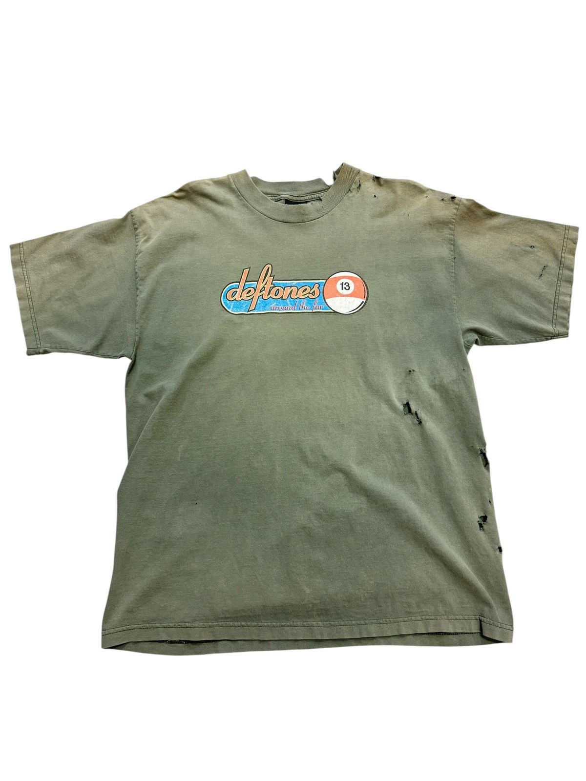 Vintage Vintage 1998 Deftones Around The Fur Distressed Tee Size US XL / EU 56 / 4 - 1 Thumbnail