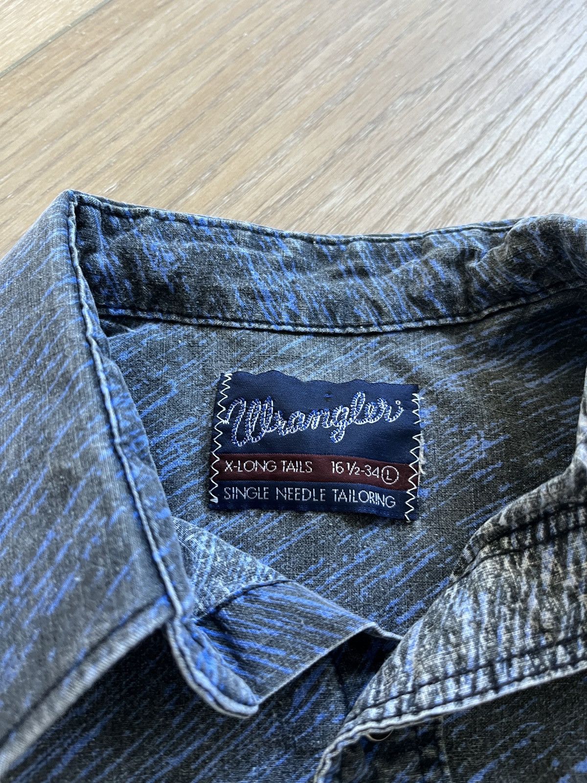 Wrangler Vintage Wrangler Lightning Shirt Striped Western Cowboy Size US L / EU 52-54 / 3 - 4 Thumbnail
