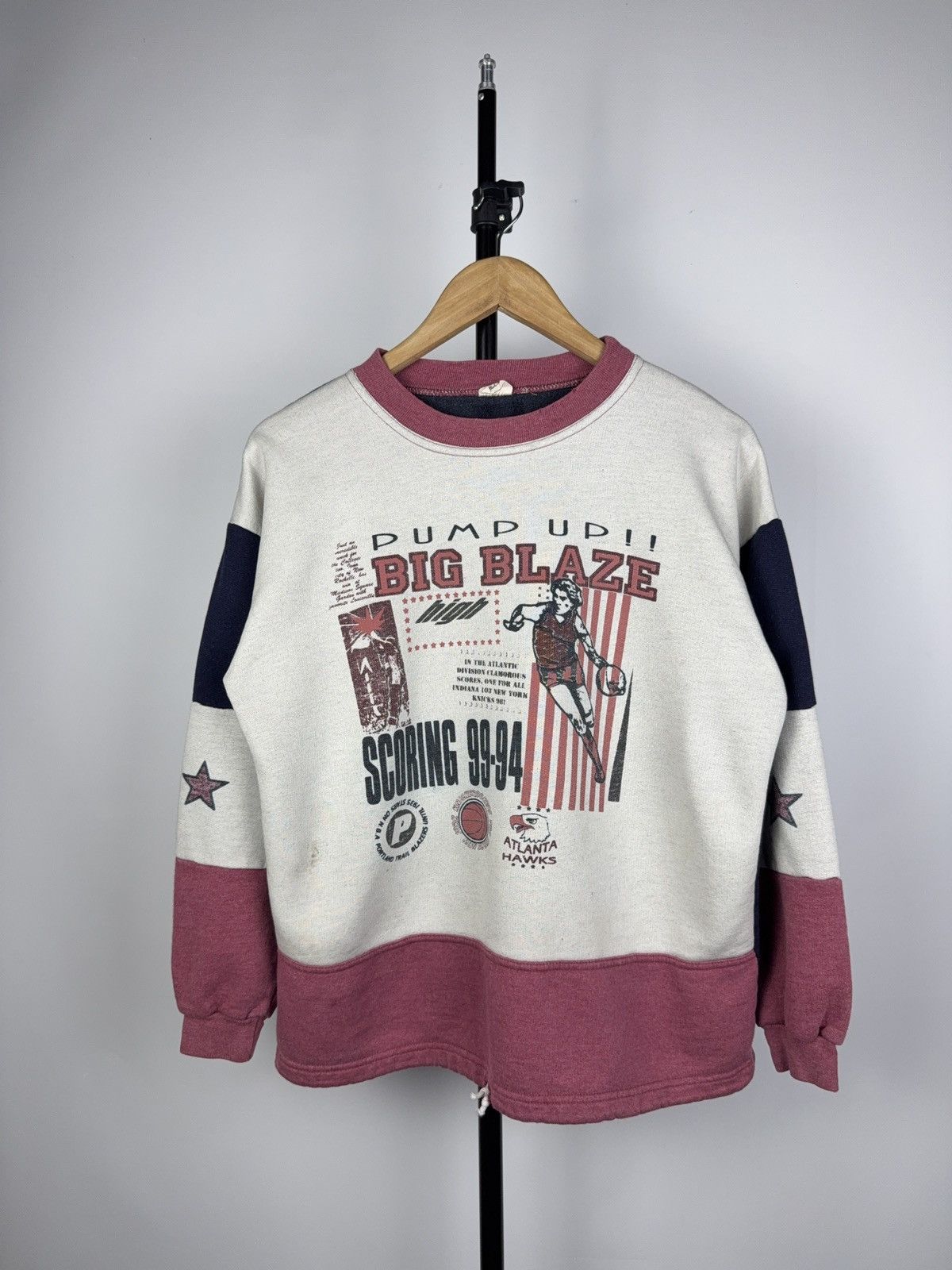 NBA × Vintage Vintage RARE 70-80s Atlanta Hawks Sweatshirt Size US S / EU 44-46 / 1 - 1 Thumbnail