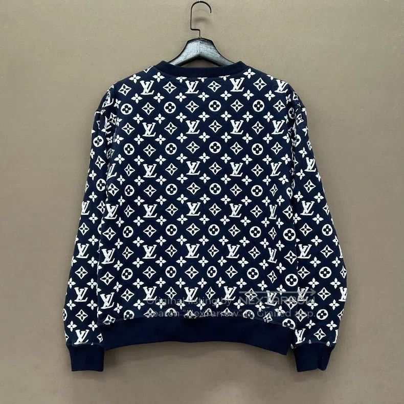 Louis Vuitton Louis Vuitton Blue logo full jacquard crewneck classic swe Size US XS / EU 42 / 0 - 2 Thumbnail