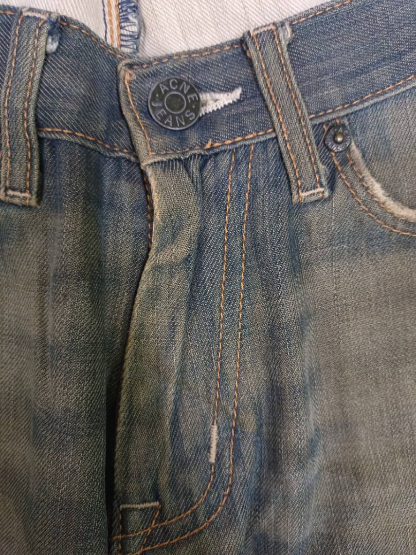 Acne Studios Acne Jeans Mud Wax Washed Distressed Finishing Jeans Size US 31 - 4 Thumbnail