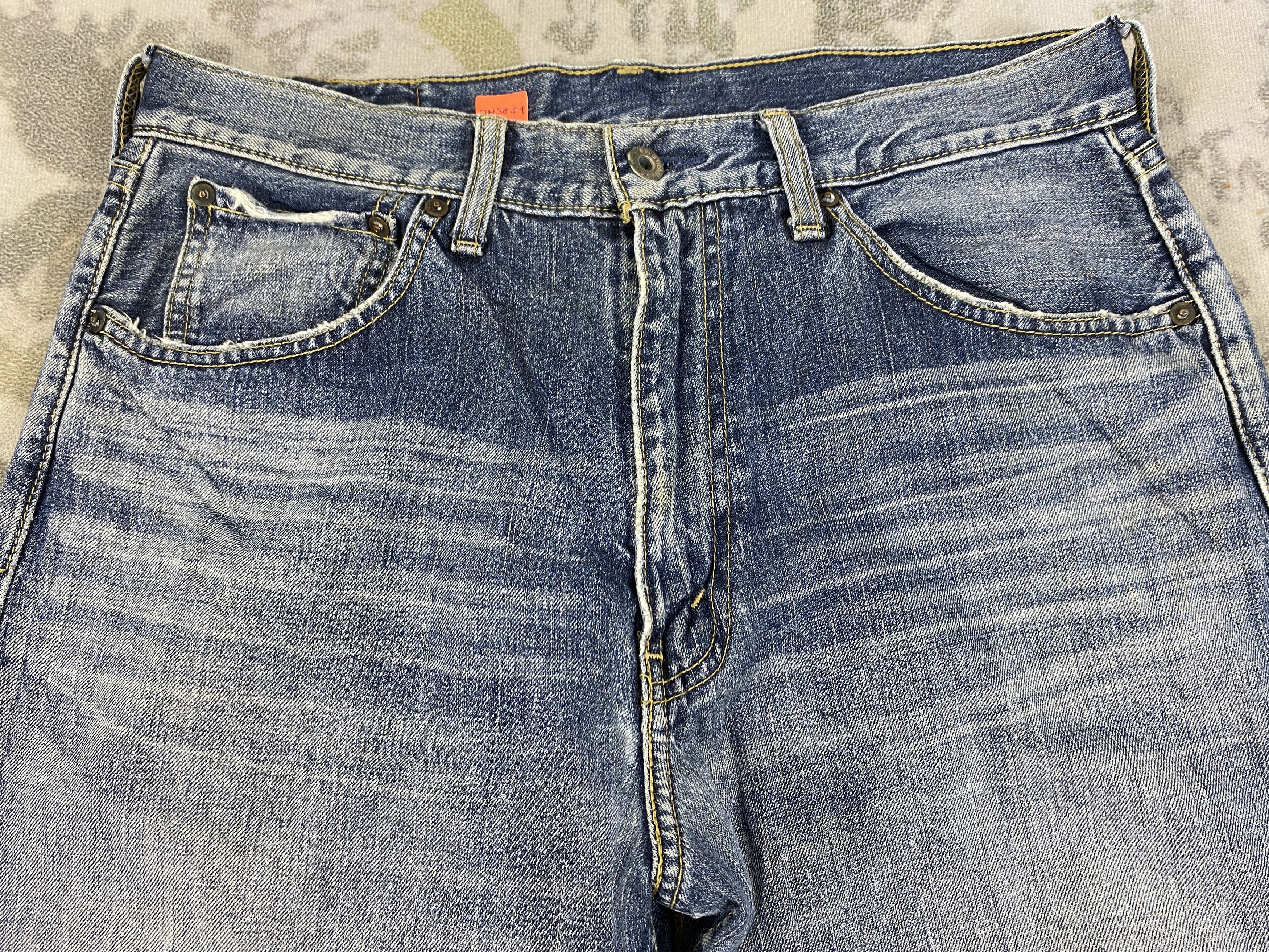 Levi's Distressed Vintage Levi's 504 Baggy Jeans 32x27.5 - JN3859 Size US 32 / EU 48 - 3 Thumbnail