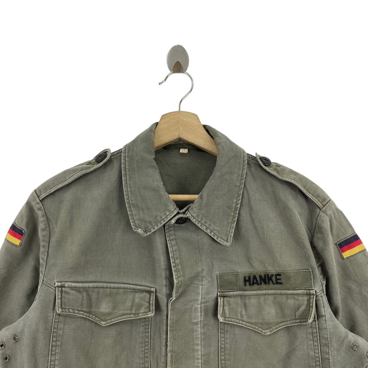 Vintage Vintage 80s HANKE GERMANY Military Army Soldier Jacket Coat Size M / US 6-8 / IT 42-44 - 2 Thumbnail