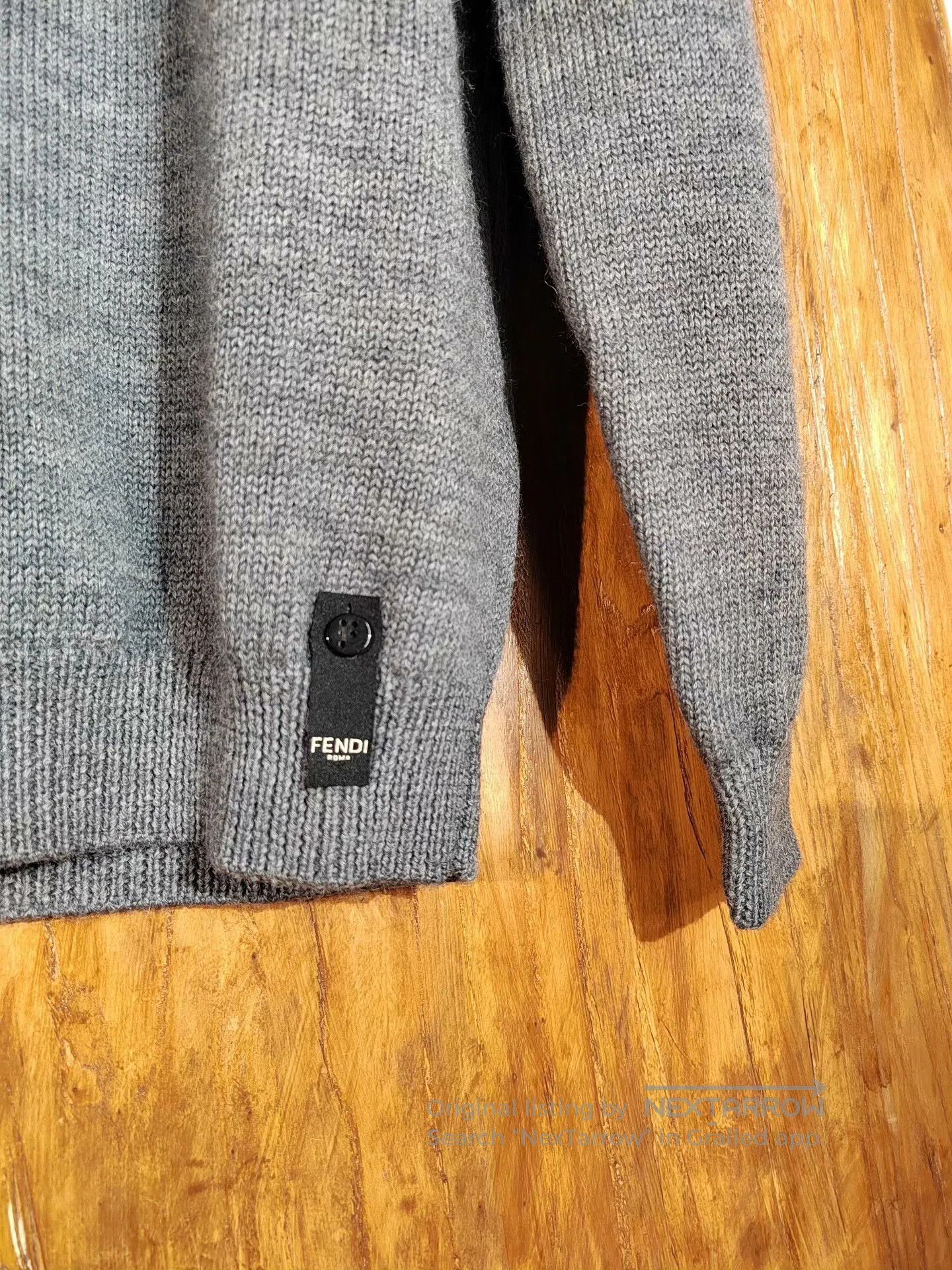 Fendi Fendi Gray Wool Sweater for Men. Size US M / EU 48-50 / 2 - 3 Thumbnail