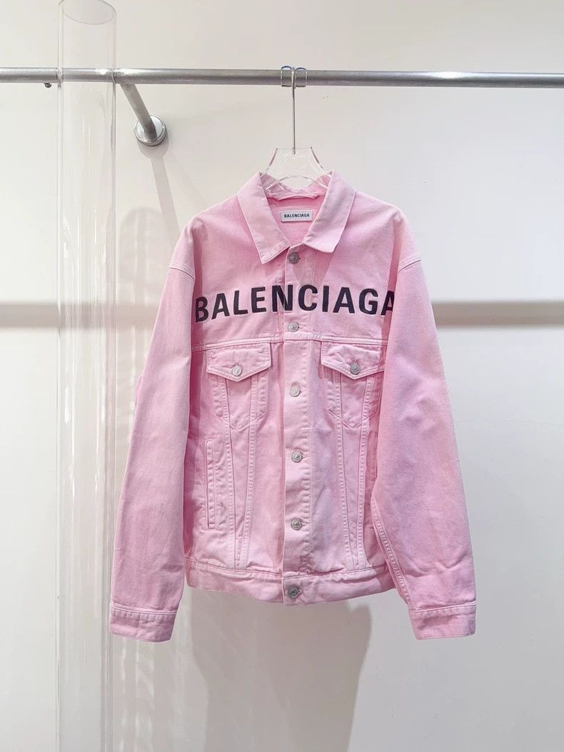 【関税＆送料込み】Balenciaga Pink Cotton Denim Jacket Balenciaga Balenciaga pink denim jacket | Grailed