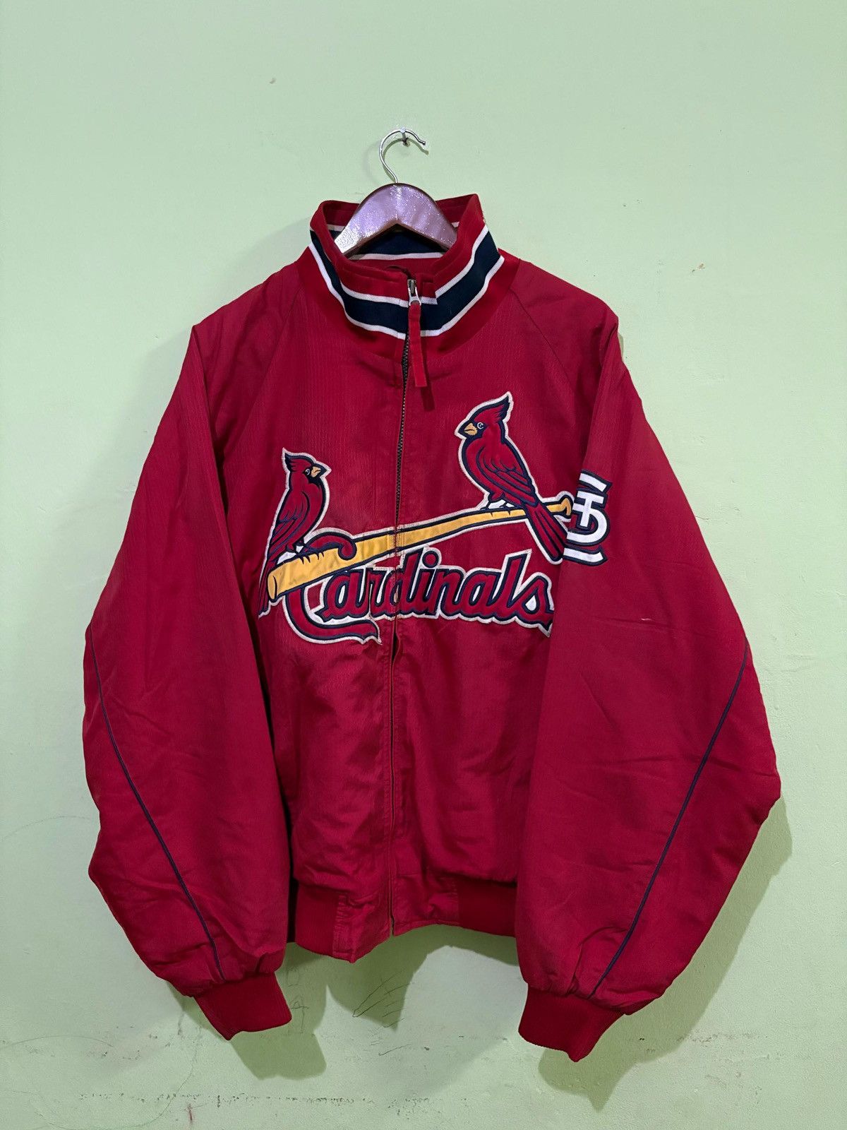 MLB × Majestic × Vintage VTG 90's St. Louis Cardinals Jacket Big Logo Design Size US M / EU 48-50 / 2 - 1 Thumbnail