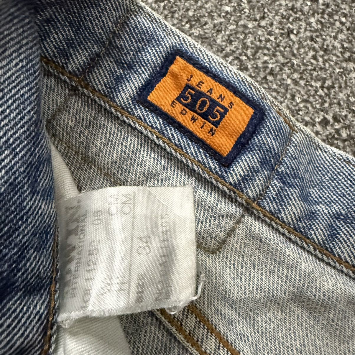 Japanese Brand Vintage Japanese Edwin 505xx Selvedge Thrashed Faded Jean Size US 34 / EU 50 - 14 Thumbnail