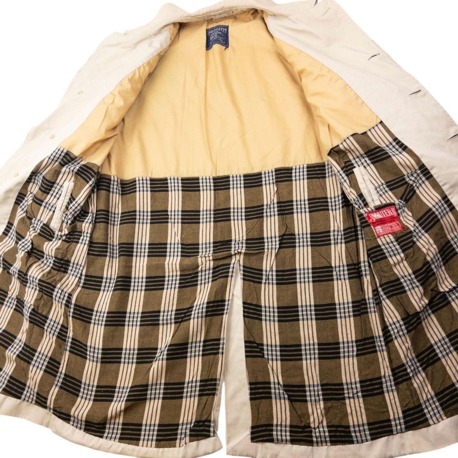 Burberry Vintage 80s Burberry Nova Check Lined Trench Jacket Size XL Size US L / EU 52-54 / 3 - 5 Thumbnail