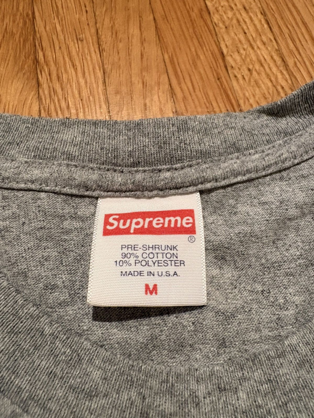 Supreme Grey Supreme Tee Size US M / EU 48-50 / 2 - 2 Thumbnail